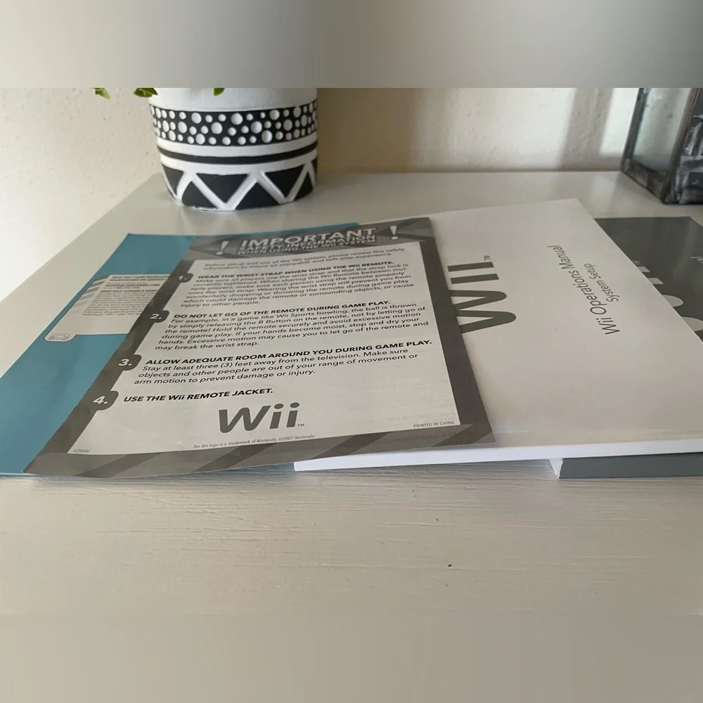 Nintendo Wii System Operations Manual Set-up Inserts Complete Original